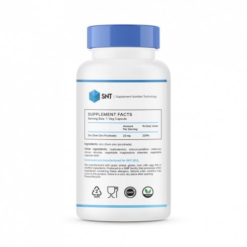SNT Zinc Picolinate, Цинк Пиколинат, 90 капсул