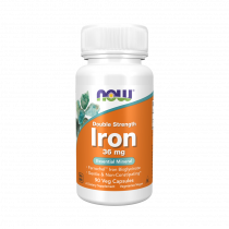 NOW Iron 36 mg Double Strength, Железо двойной силы 36 мг, 90 капсул